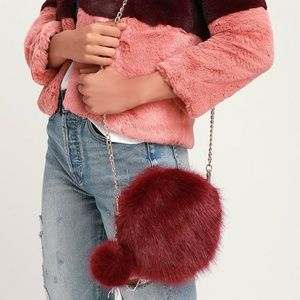 Fur Pompom Crossbody clutch bag 3AM Forever®